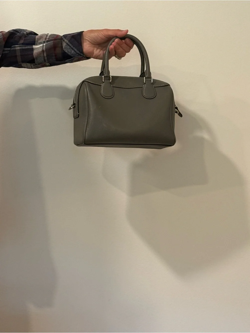 Coach structured leather